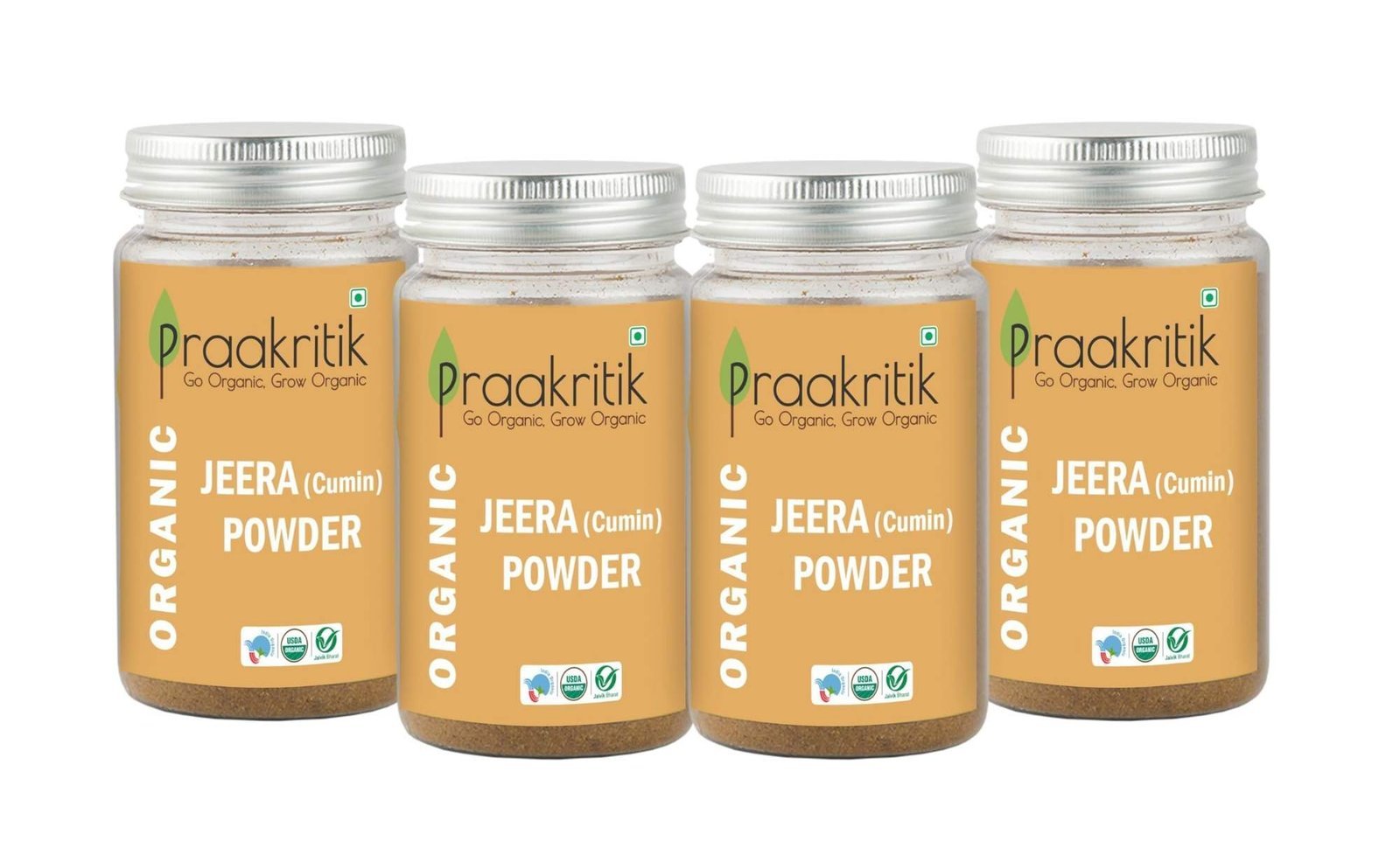 uk710rg4Kha5L-1.jpg Praakritik Organic Jeera Powder | 100% Organic | 100% Natural | Organic Cumin Powder | Cumin seeds Powder | No Added Preservatives and Colors | Pack of 4 | 100 Grams Each - Fast UK Delivery - Image 1