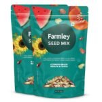 Farmley Seeds Mix, 160g each Edible Seed I Healthy Diet Snacks | 100% Natural and Roasted Chia + Pumpkin + Flax + Watermelon + Sunflower Seeds Pack of 2 - Fast UK Delivery