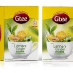 GTEE Green Tea Bags - Lemon & Ginger, 25 Tea bags (Pack of 2) - Fast UK Delivery
