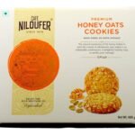 Cafe Niloufer Premium Honey Oats Cookies 400 g | Packed with Fiber - Fast UK Delivery