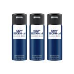 David Beckham Classic Blue Deodorant Spray 150ml (Pack of 3) - Fast UK Delivery