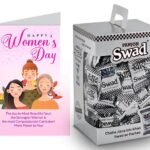 Swad Happy Womens Day gift with Card (Swad Digestive Candy 125 Gift Box & 1 Greeting card) - Fast UK Delivery