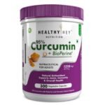 HealthyHey Nutrition Curcumin with Bioperine 1310mg (Ultra Pure) | Organic Turmeric, 300 Vegetable Capsules with Piperine - Fast UK Delivery