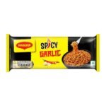 MAGGI 2-Minute Spicy Garlic Noodles, Easy To Cook Instant Noodles, Tasty Twist Of Spicy & Garlic, 248 Gram - Fast UK Delivery
