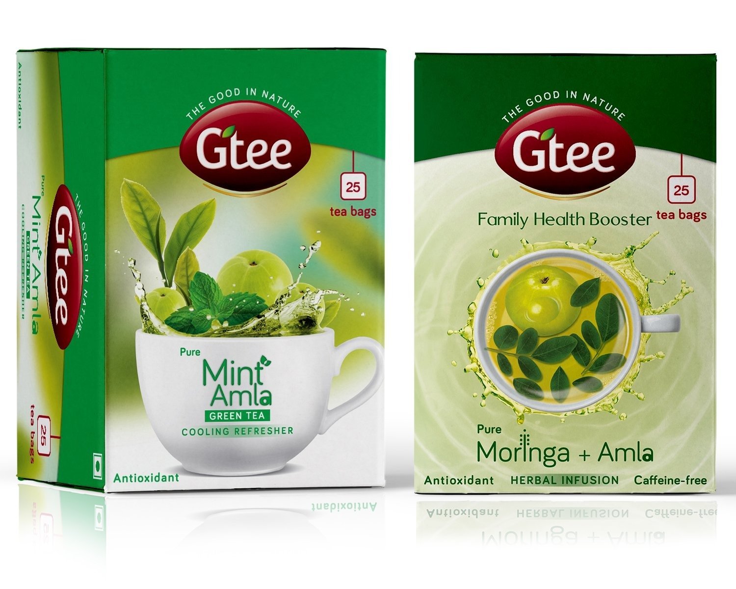 uk713nmt20PtL-1.jpg GTEE Green Tea Bags - Mint & Moringa Tea Bags, 25 Tea bags (Pack of 2) - Fast UK Delivery - Image 1