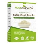 Attar Ayurveda Safed Musli Powder (100 grams) for Stamina and Energy | 100% Pure, Preservative free | No Artificial flavour or color added - Fast UK Delivery