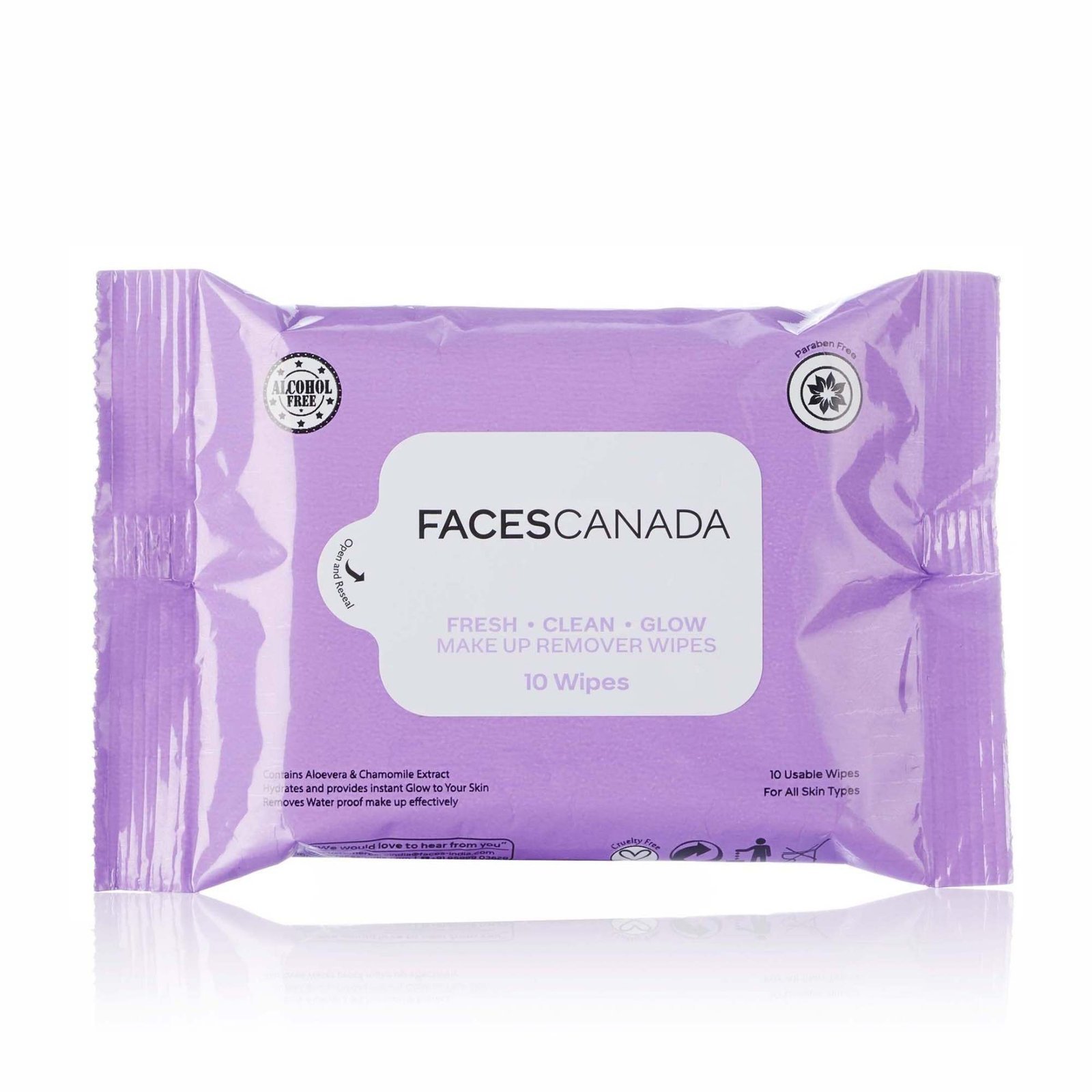 uk714WxNiV9L-1.jpg FACESCANADA Fresh Clean Glow Makeup Remover Wipes - 10 Wipes | Gentle Purifying | Ultra Soft | Instant Cleansing For All Skin Types | Hydrates & Moisturizes Skin | No Alcohol | No Parabens - Fast UK Delivery - Image 1