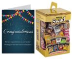 Swad Congratulations Gift with Card (Swad Mixed Candy 125 Gift Box & 1 Greeting card) - Fast UK Delivery