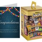 Swad Congratulations Gift with Card (Swad Mixed Candy 125 Gift Box & 1 Greeting card) - Fast UK Delivery