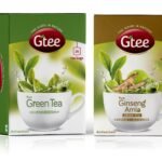 GTEE Green Tea Bags - Regular & Green Tea Bags - Ginseng, 25 Tea bags (Pack of 2) - Fast UK Delivery