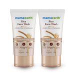Mamaearth Rice Face Wash With Rice Water & Niacinamide for Glass Skin | For Hydrated & Even Skin Tone | Glowing & Brightened Skin | Korean Skin Care Product | For All Skin Types | For Men & Women | 150 ml x 2 - Fast UK Delivery