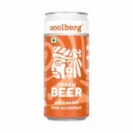Coolberg Peach Non Alcoholic Beer 300ml CANs - Pack of 2 (300ml x 2) - Fast UK Delivery