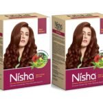 Nisha Henna Based Hair Color Red Brown 90g Pack of 2, Henna Powder Hair Color Dye Brown Hair Colour, No Ammonia, No PPD, Non Oxidative - Fast UK Delivery