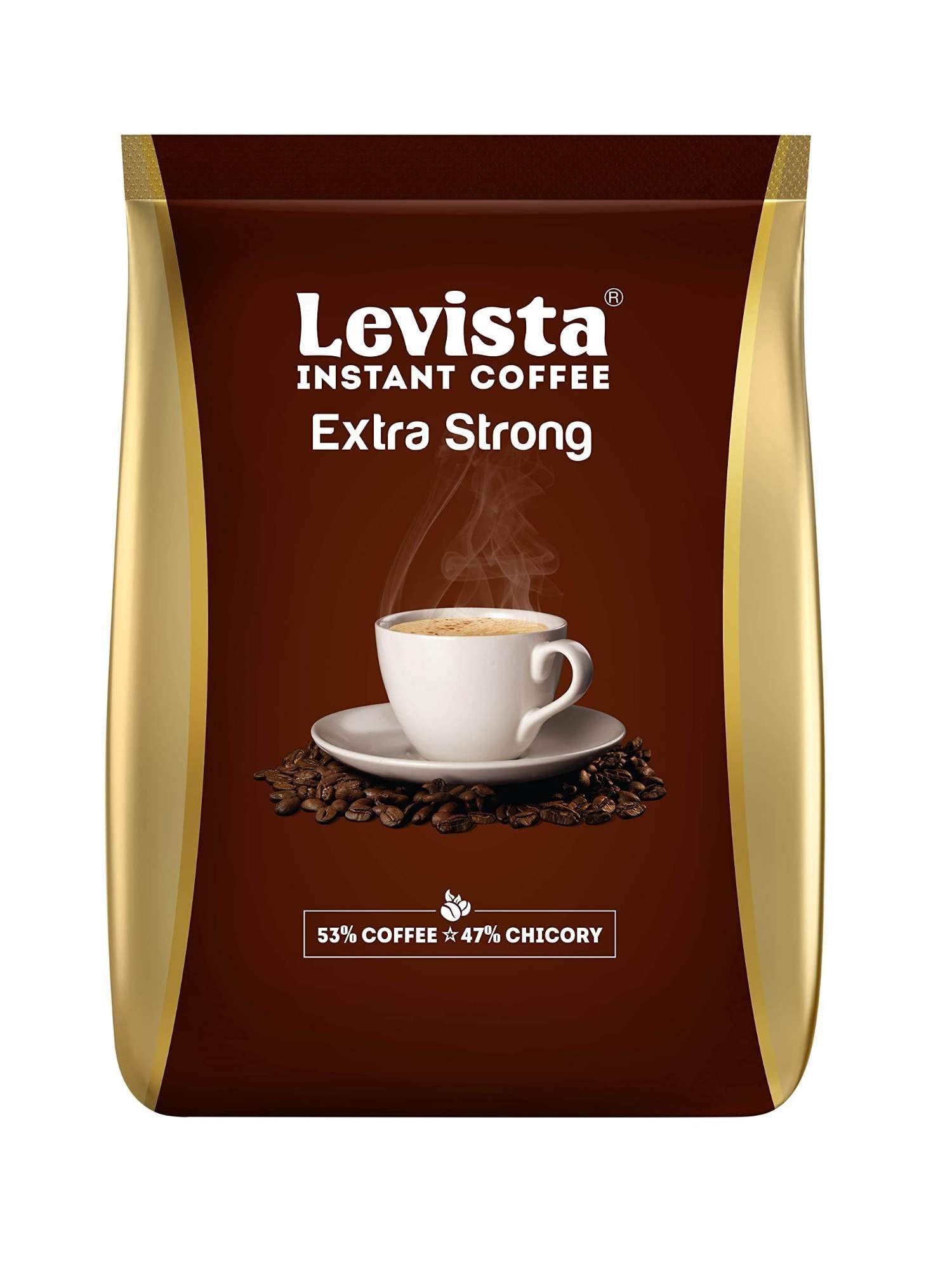 uk7165tpY7k4L-1-1.jpg Levista Extra Strong Instant Coffee (Pouch) (1 Kg) | Strong Blend of 57% Coffee & 43% Chicory| Caffeine Coffee with Rich Bold Flavour for an Energising Experience - Fast UK Delivery - Image 1