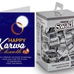 Swad Happy Karwa Chouth Chauth Gift for wife with Card (Swad Digestive Candy 125 Gift Box & 1 Greeting card) - Fast UK Delivery