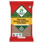 24 Mantra Organic Black Pepper Powder/Kalimirch Powder/Nalla Miriyalapudi - 100gms | Pack of 1 | 100% Organic | Chemical Free & Pesticides Free | Unadulterated | Enhances Taste - Fast UK Delivery