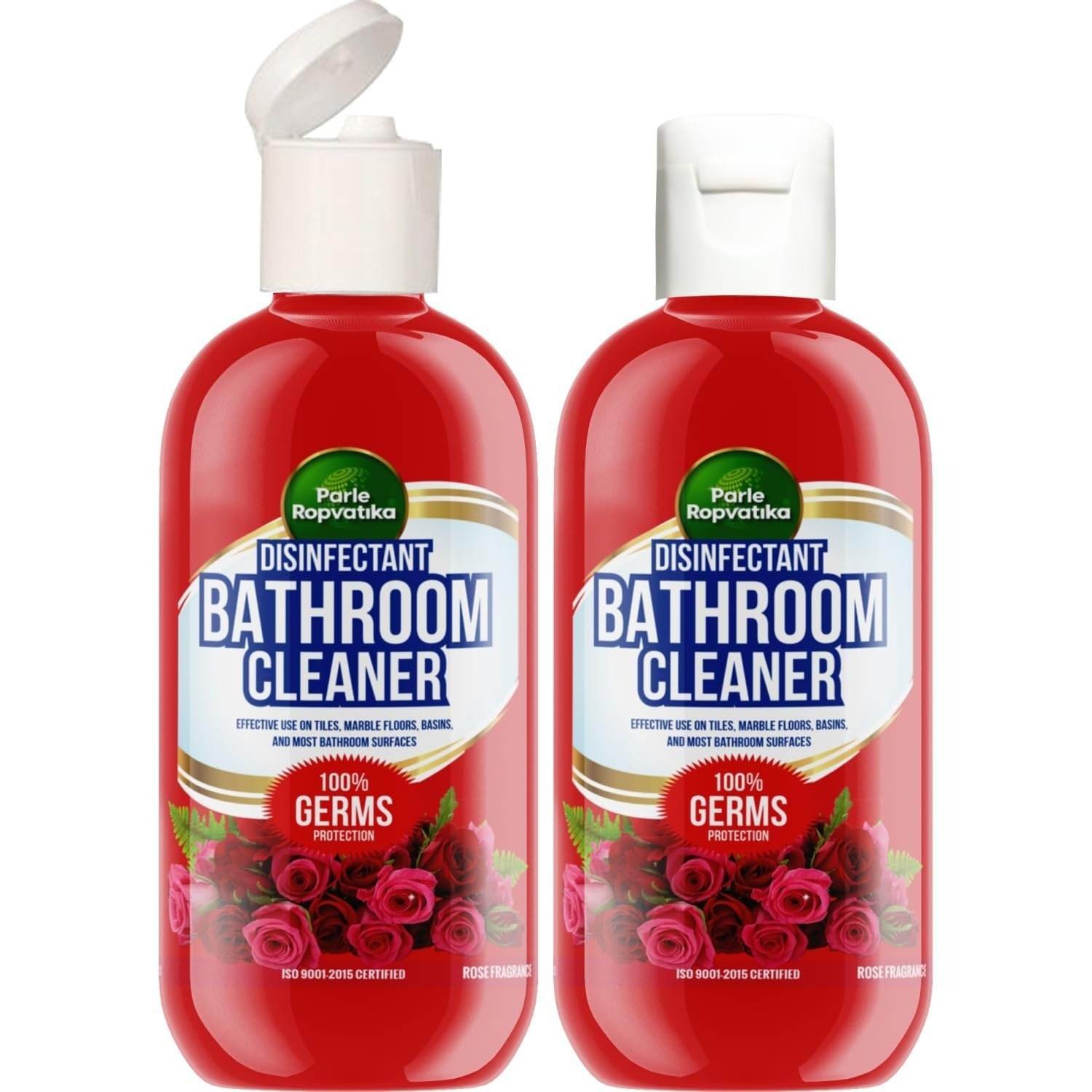 uk718sceNMi8L-1-1.jpg Parle Ropvatika 1 Liter Rose Bathroom Cleaner, Disinfectant with Jasmine Fragrance, for Toilet, Tiles and Surfaces Rose 500ml Pack 2 (1 Liter) - Fast UK Delivery - Image 1