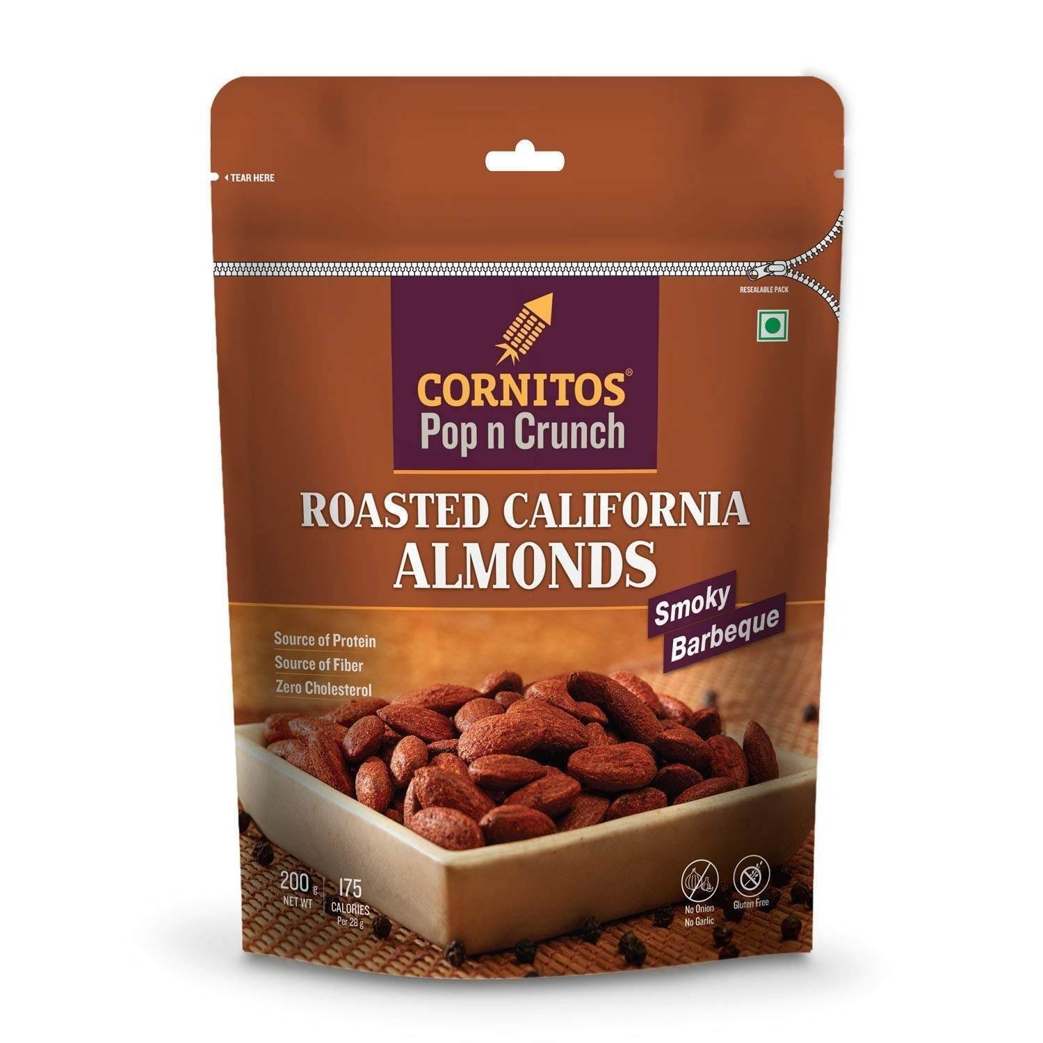 uk71916QrtlXL-1-1.jpg CORNITOS ROASTED ALMOND SMOKY BARBEQUE-200 gram - Fast UK Delivery - Image 1