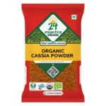 24 Mantra Organic Cassia Powder/Dalchini Powder- 100gms | Pack of 1 | 100% Organic | Chemical Free & Pesticides Free | Unadulterated - Fast UK Delivery