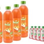 Paper Boat Swing Mixed Fruit Medley Juice with Vitamin D, 600 ml Each - Pack of 6 & Lychee Juice, Litchi Jelly Drink Enriched with Vitamin D (Pack of 9, 150ml each), Pink - Fast UK Delivery
