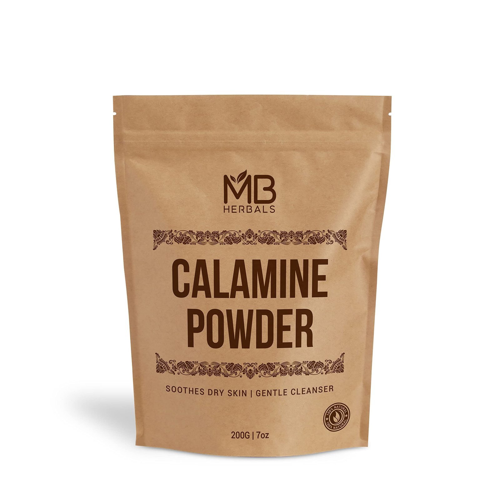 uk719P15dZ4cL-1.jpg MB Herbals Calamine Powder 200 G | Calamine Powder for Soap Making and Soothing Face Pack for Dry Skin | No External Fragrance or Color | No Preservatives - Fast UK Delivery - Image 1