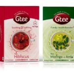 GTEE Hibiscus Tea Bags & Moringa Tea Bags, 25 Tea bags (Pack of 2) - Fast UK Delivery