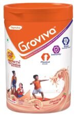 Groviva Milk Protein Powder for Kids 2-6 years | 38 Growth & Digestive Nutrients | Supports Physical Growth, Brain Development & Immunity - 400g Jar (Strawberry) - Fast UK Delivery