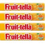 Fruit-Tella Orange Flavour Chewy Toffee Stick (Pack OF 4 x 32.4g) - Fast UK Delivery