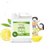 Koparo Organic Dishwash Liquid | 3 Litres | Lime And Basil Fragrance | Natural, Plant Based & Eco-Friendly | Removes Tough Grease, Soft on Hands | Baby & Pet Safe - Fast UK Delivery