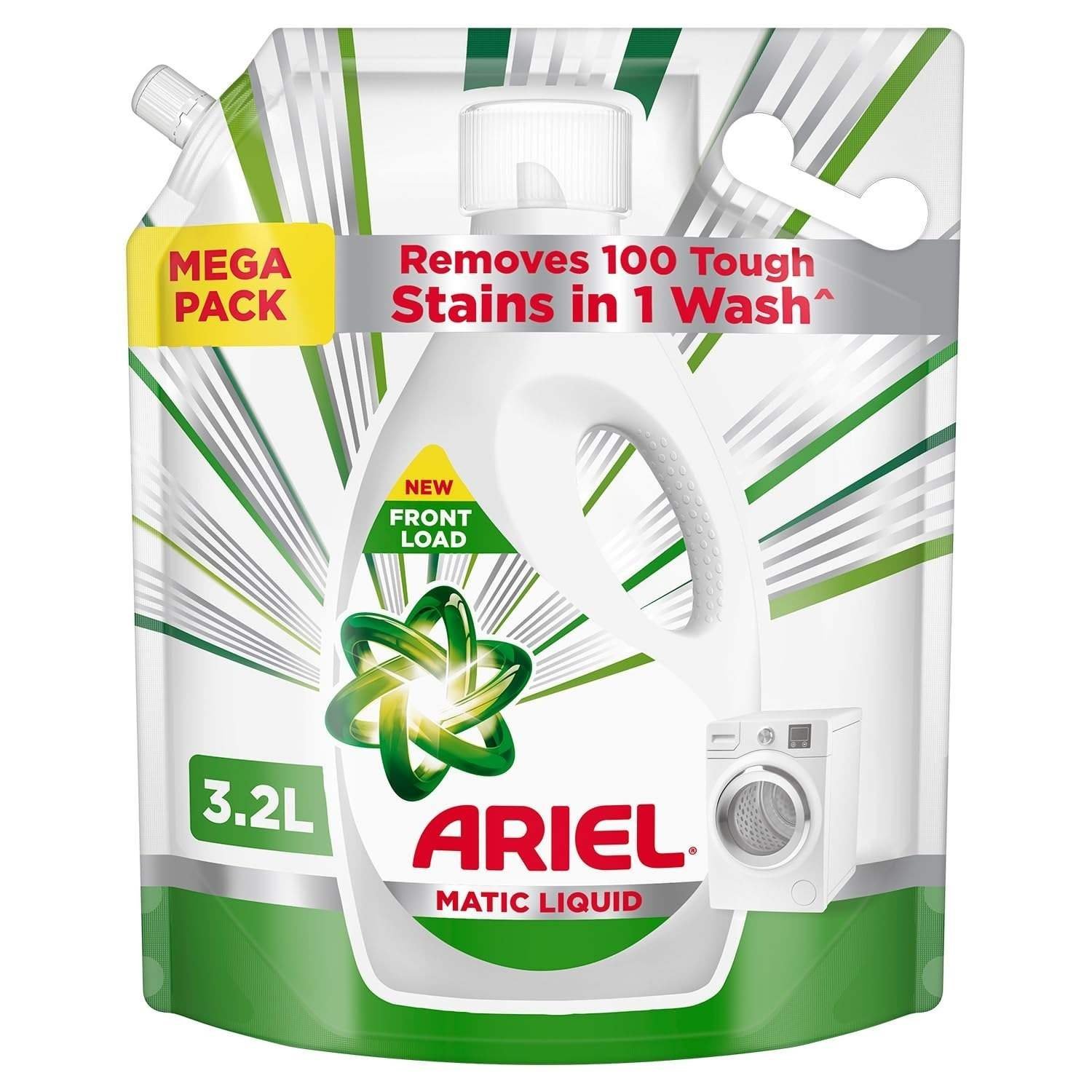 uk719xruOfSNL-1-1.jpg Ariel Liquid Detergent Front Load - 3.2L | Removes 7 day dried-in Stains in 1 wash inside Washing Machine | Now at Price of Powders | Amazing Fragrance | Protects Colours | Dissolves Faster - Fast UK Delivery - Image 1