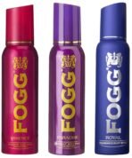 Fogg Fragrant Body Spray For Women Paradise, 150ml & Fogg Royal Fragrance Body Spray, 150ml & Fogg 1000 Sprays Fragrant Body Spray For Women Essence, 150ml - Fast UK Delivery