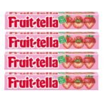 Fruit-Tella Strawberry Flavour Chewy Toffee Stick (Pack OF 4 x 32.4g) - Fast UK Delivery