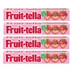 Fruit-Tella Strawberry Flavour Chewy Toffee Stick (Pack OF 4 x 32.4g) - Fast UK Delivery