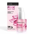 FACESCANADA Pink Aloe Vera Fresh Eyes Serum For Under-Eye Care, 15ml | Squalene, Witch Hazel & Quinoa Extracts | Anti-Ageing, Brightening & Intense Hydration | Helps Reduce Puffy Eyes & Dark Circles - Fast UK Delivery
