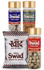 Swad Candy Pack, Anardana Pachak, Imli Ram Ladoo, Roasted Saunf Mukhwas, 25 Toffee (4 units) 480 grams - Fast UK Delivery