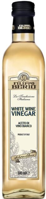 Filippo Berio White Wine Vinegar, 16.91 fl oz 500 ml - Fast UK Delivery