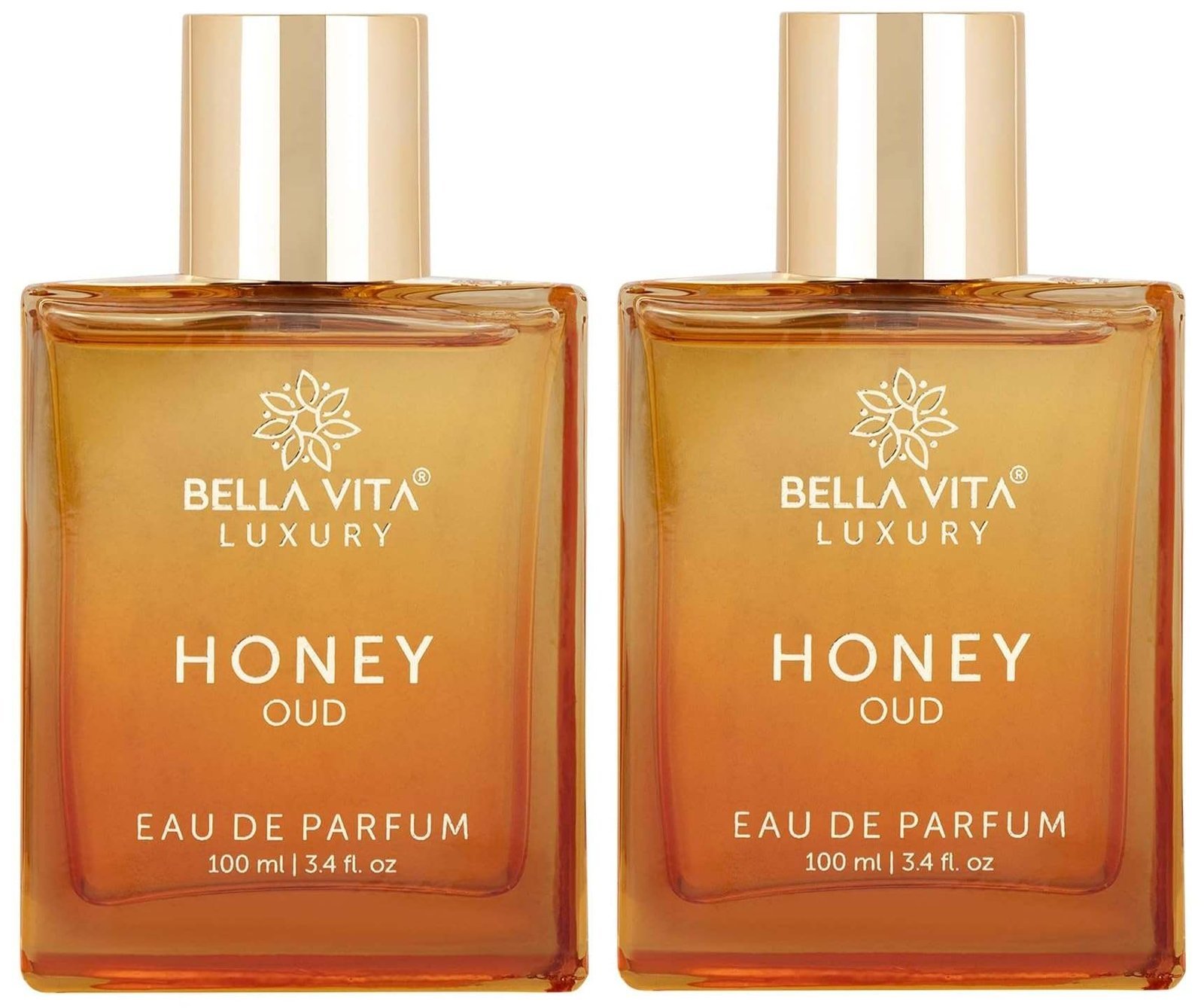 uk71CitIG59QL-1.jpg Bella Vita Luxury Men & Women Honey Oud Eau De Parfum Wood Scent Liquid Perfume & With Patchouli, Vanilla, Bergamot | Floral, Spicy Edp Fragrance Scent, 100 Ml (Pack Of 2), 200 Millilitres - Fast UK Delivery - Image 1