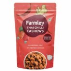 Farmley Roasted Thai Chilli Flavour Cashews 160g I I Rich in Protein, Magnesium, and Phosphorus, No Artificial Colours - Fast UK Delivery