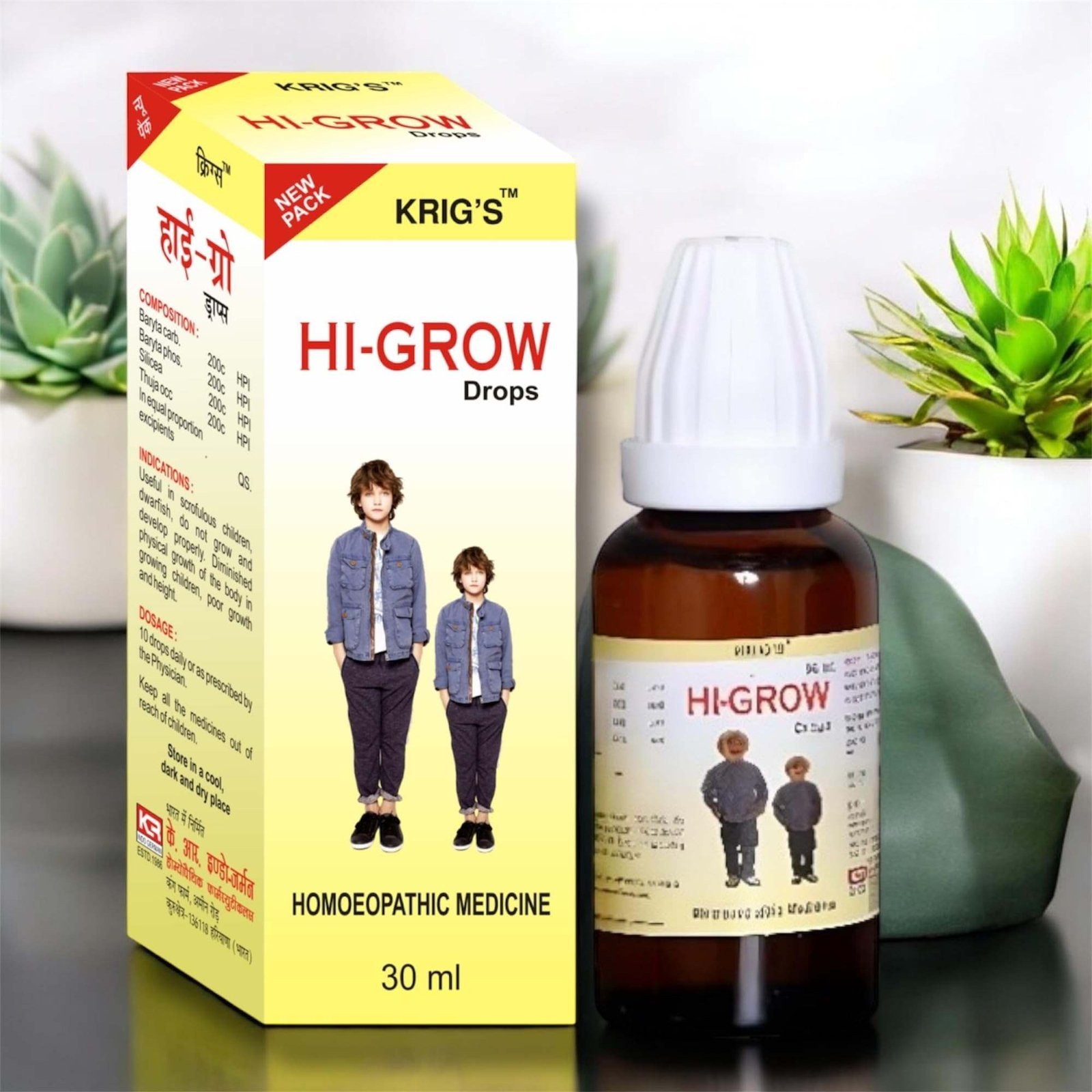 uk71CtrSiu2aL-1-1.jpg KRIG'S Hi Grow Drops Homeopathic 30ml - Set of 1 Bottle - Fast UK Delivery - Image 1
