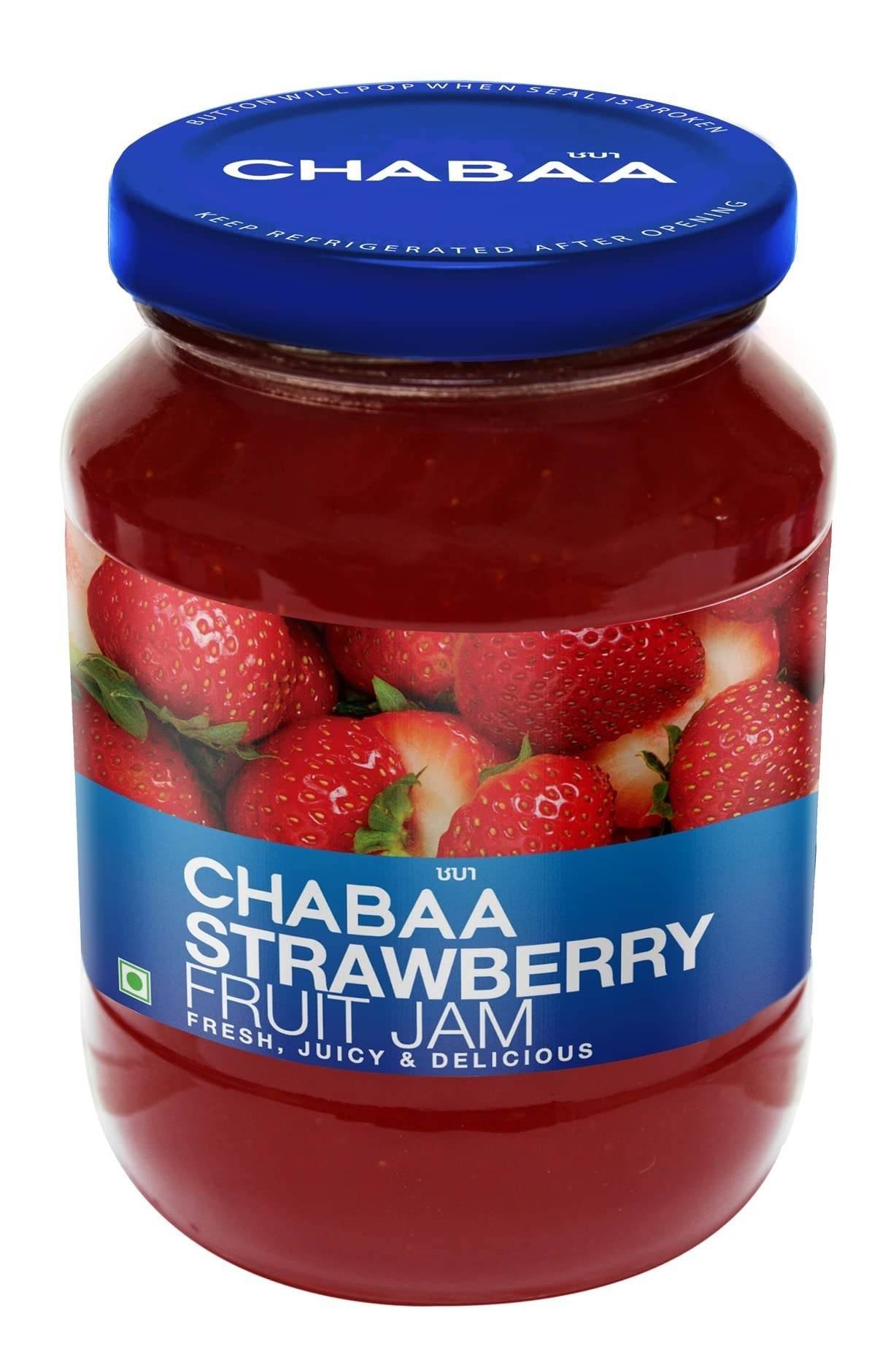 uk71D6ysahJ5L-1-1.jpg Chabaa Fruit Jam, Strawberry, 430g - Fast UK Delivery - Image 1