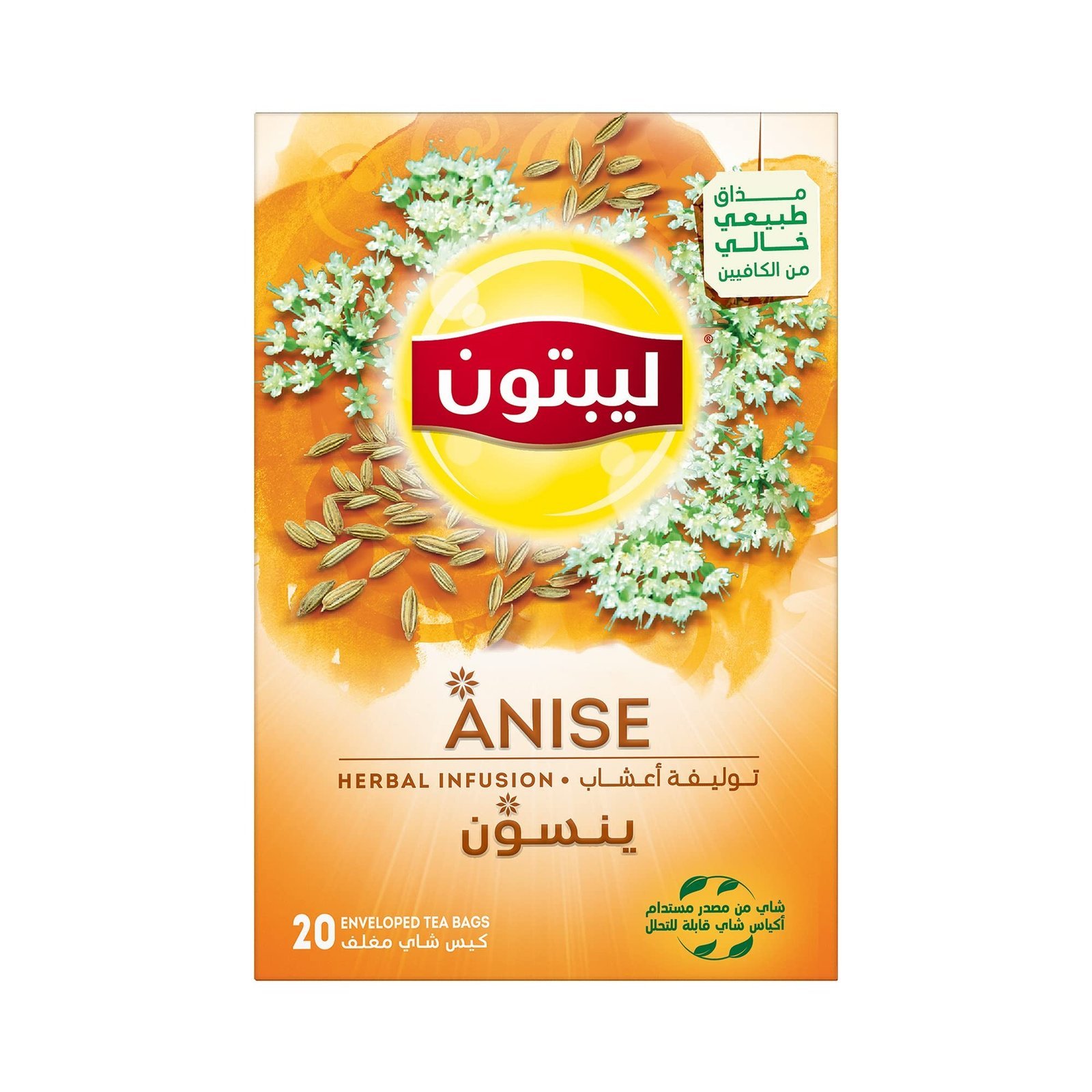 uk71DndrFMeeL.jpg Lipton Anise Herbal Infusion Tea 20 Tea Bags ( 20 X 1.6g ), 32g - Fast UK Delivery - Image 1