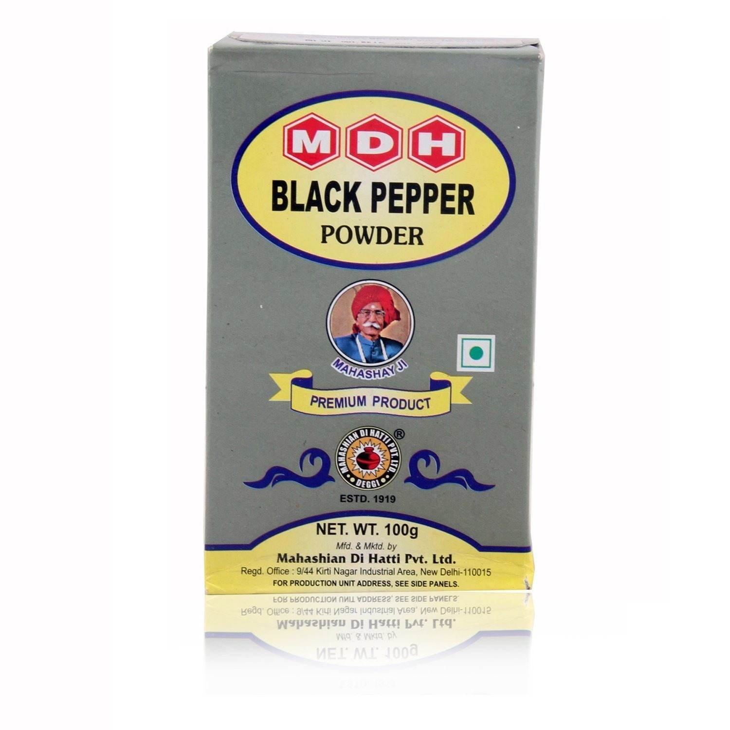 uk71Ds-KAqDL-1.jpg MDH Spice Powder - Black Pepper, 100g Carton - Fast UK Delivery - Image 1