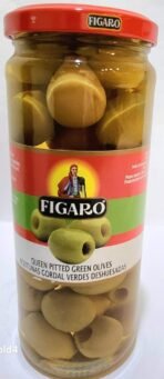Figaro Queengreen Pitted Olives, 450g - Fast UK Delivery
