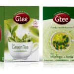 GTEE Green Tea Bags - Regular & Moringa Tea Bags, 25 Tea bags (Pack of 2) - Fast UK Delivery
