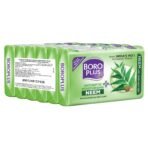 BoroPlus Antiseptic And Moisturising Bathing Neem Soap With Neem, Tea Tree, Aloe Vera & Shea Butter | 99.9% Germ And Virus Protection | For Smooth, Soft, Moisturised & Nourished Skin, 125G (Pack Of 6) - Fast UK Delivery