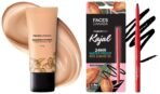 FACESCANADA Magneteyes Matte Kajal - Black, 0.35G Almondoil & Vitamine And Faces Canada Peaches N Cream Tinted Moisturizer - Light 01, 35 G - Fast UK Delivery