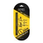 RENEE Hard Black Kajal Pen with Sharpener, 24 Hrs Stay Long Lasting Super Black Kajal Pencil 0.35gm, Matte Finish, Rich Color Payoff, Smudge & Water Proof with One Swipe Application Formula - Fast UK Delivery