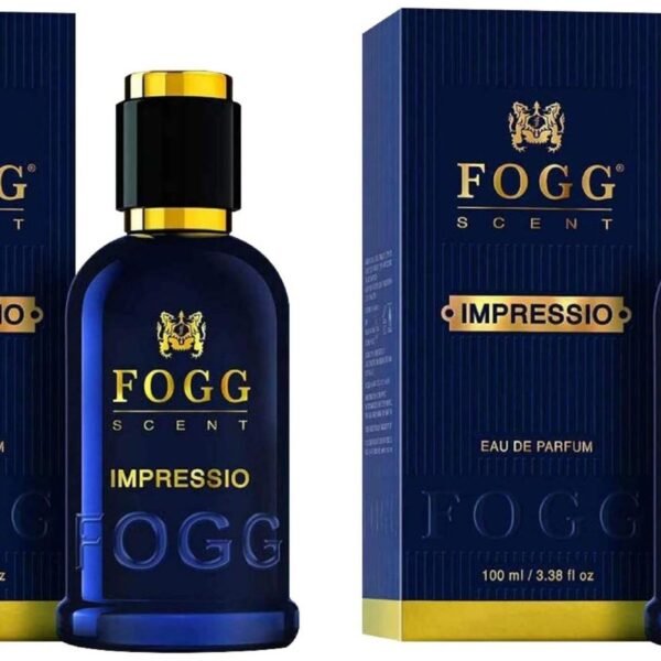 Fogg Scent Impressio Perfume for Men, Long-Lasting, Fresh & Powerful Liquid Fragrance, Eau De Parfum, 100ml (Pack of 2) - Fast UK Delivery