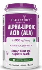 HealthyHey Nutrition Alpha Lipoic Acid - ALA- Pack of 60 Veg. Capsules - Gluten Free & Non-GMO, 133 grams - Fast UK Delivery