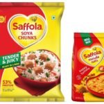 Saffola Soya Chunks with Supersoft Technology, 53% Protien, Tender & Juicy, 1kg & Saffola Masala Oats | Tasty Evening Snack| Healthy Snack| Peppy Tomato| 500g - Fast UK Delivery
